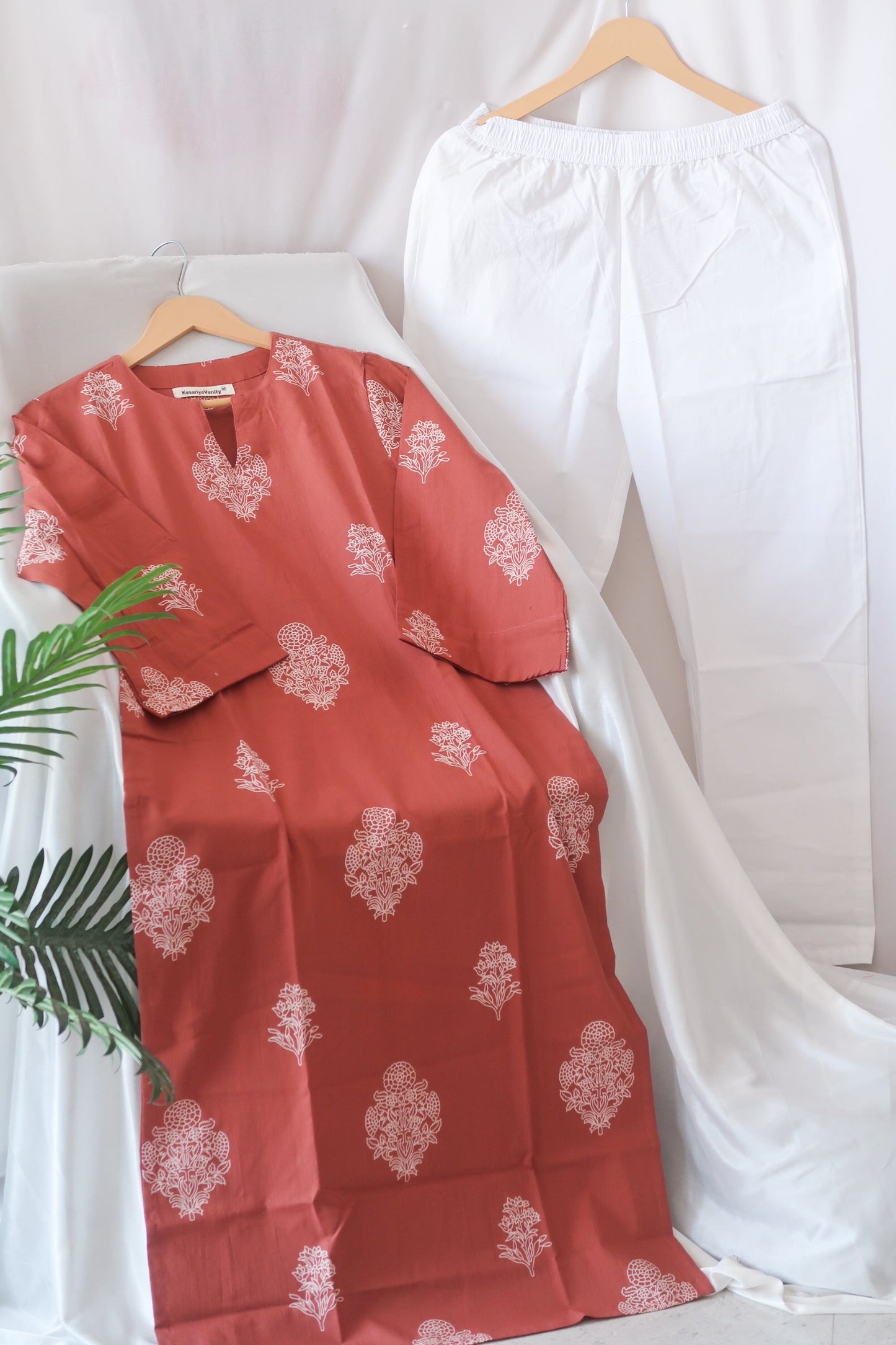 Mocha White Suit Set - Chhaav 1.0